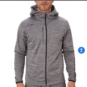 Bauer Men’s Vapor Fleece Zip Hoodie - Grey, Medium